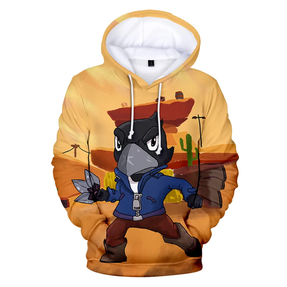 

Mecha Crow Shooter Hoodie 3D Print Hoodie for children from 2 to 14 years old Hoodies Personality Harajuku Anime Sweatshirt