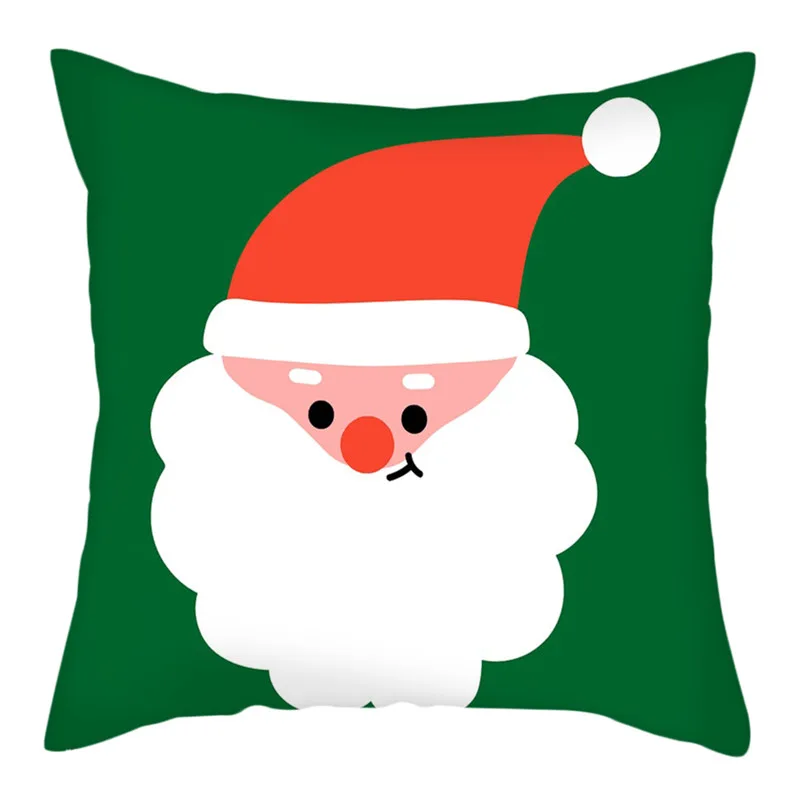 Fuwatacchi Рождественская Печать оленей наволочки для подушек с новым годом Снеговик