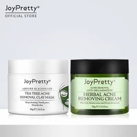 joypretty acne skin care sets deep cleaning green clay mask anti pimple shrink pores face cream fcial skin care kiits for women