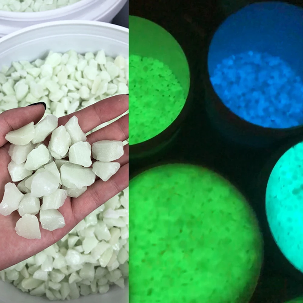 Luminous Stones Fluorescent Gravel Glows In The Dark Courtyard Decoration Garden Paving Potted Lawn Fish Tank Ornament