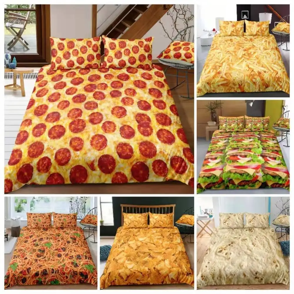 

2/3 Pcs Gourmet 3D Ditital Duvet Cover Sets Bed Set unicorn Quilt Comforter Covers Queen Bedding Set King Size