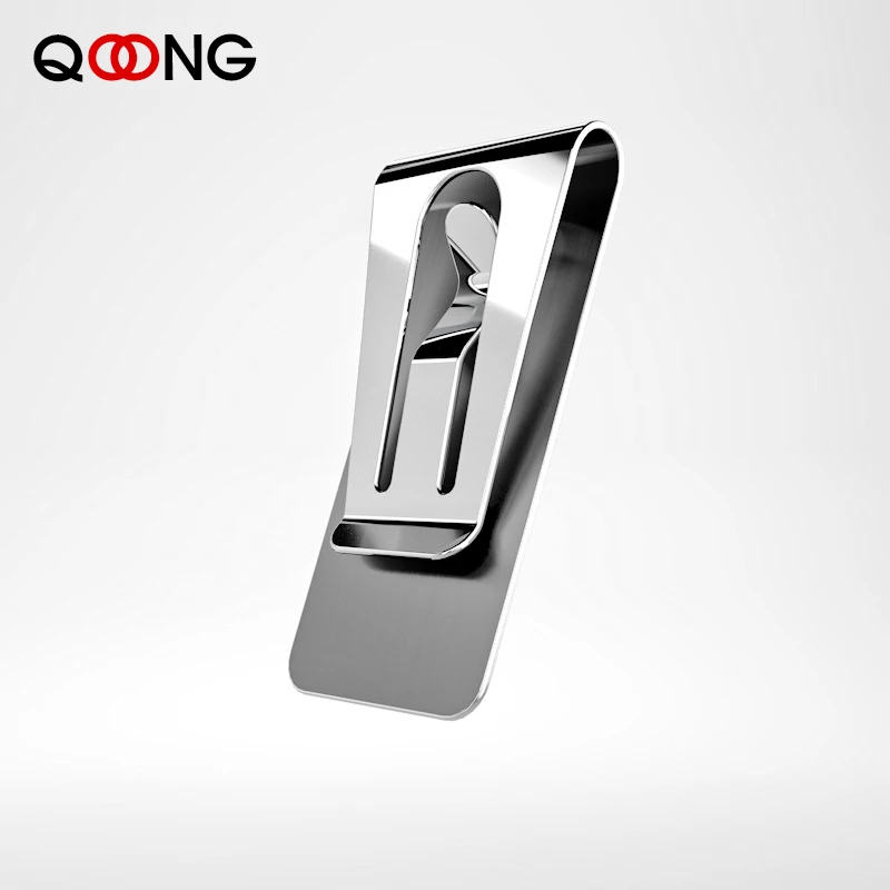 QOONG из нержавеющей стали настраиваемый зажим для денег денежный держатель