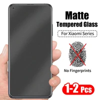 12pcs frosted matte protective glass for xiaomi poco f3 x3 pro redmi note 9 8t 9a 8a 7a mi k40 9t 10t pro screen protector film