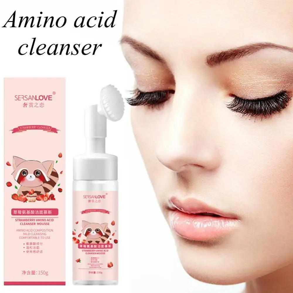 

for Amino Acid Cleansing Foam Face CleansingAcne Exfoliator Brush Moisturizing Whitening Anti Aging Massage Cleanser Care