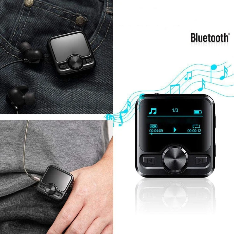 MP3 Player Speakers M9 HiFi Sports Bluetooth Earphone Voice Recorder Hifi Music 1.2 Inch Display-32G | Электроника