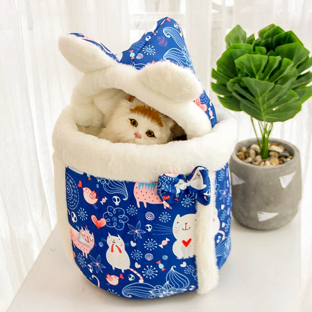 

Creativity Cute Pets Carrier Portable Travel Plush Cats Bag Outdoor Breathable Cat Carrier Bags Puppy Backpack For Pets Supplies