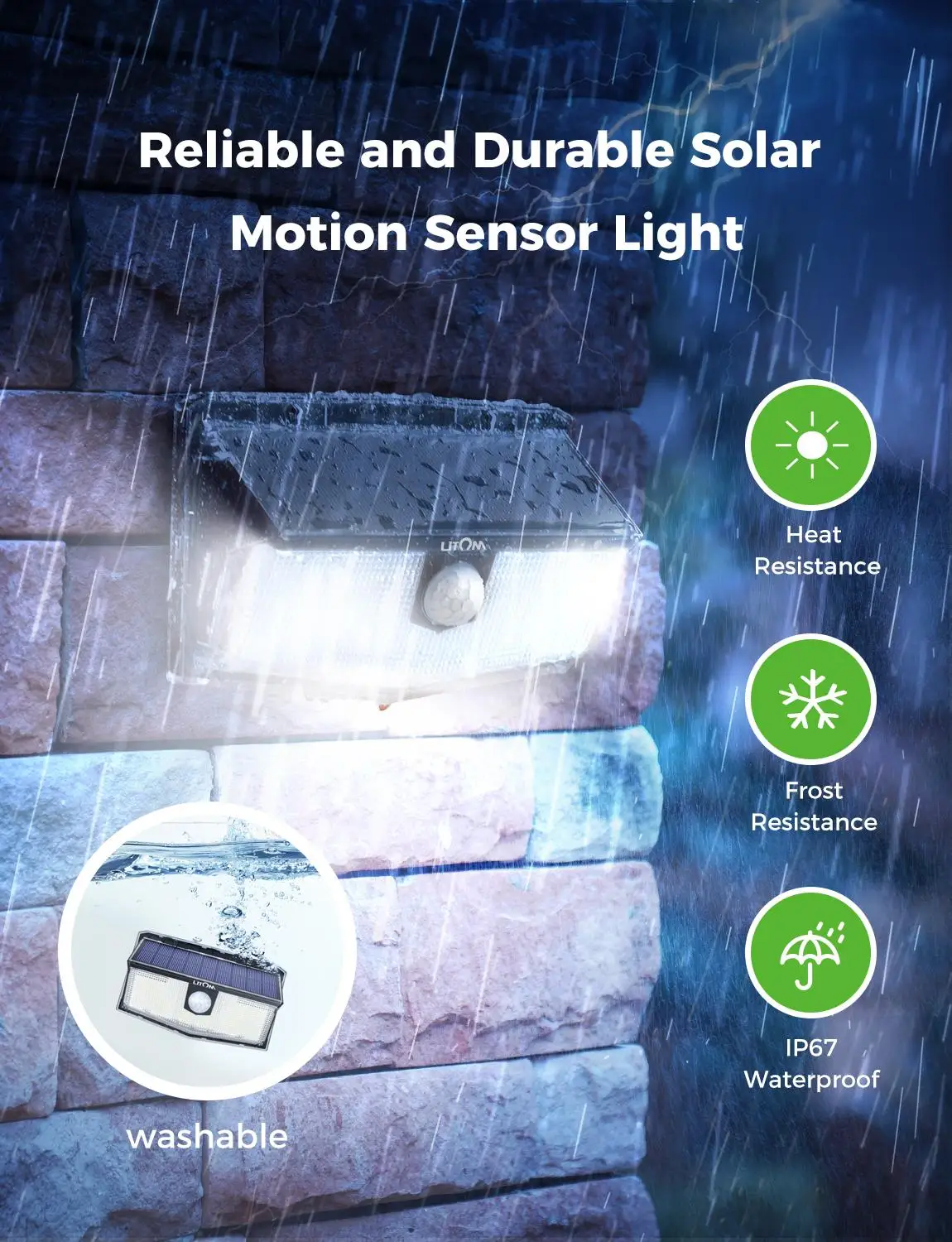 2 шт. водонепроницаемые солнечные светильники с датчиком движения 160