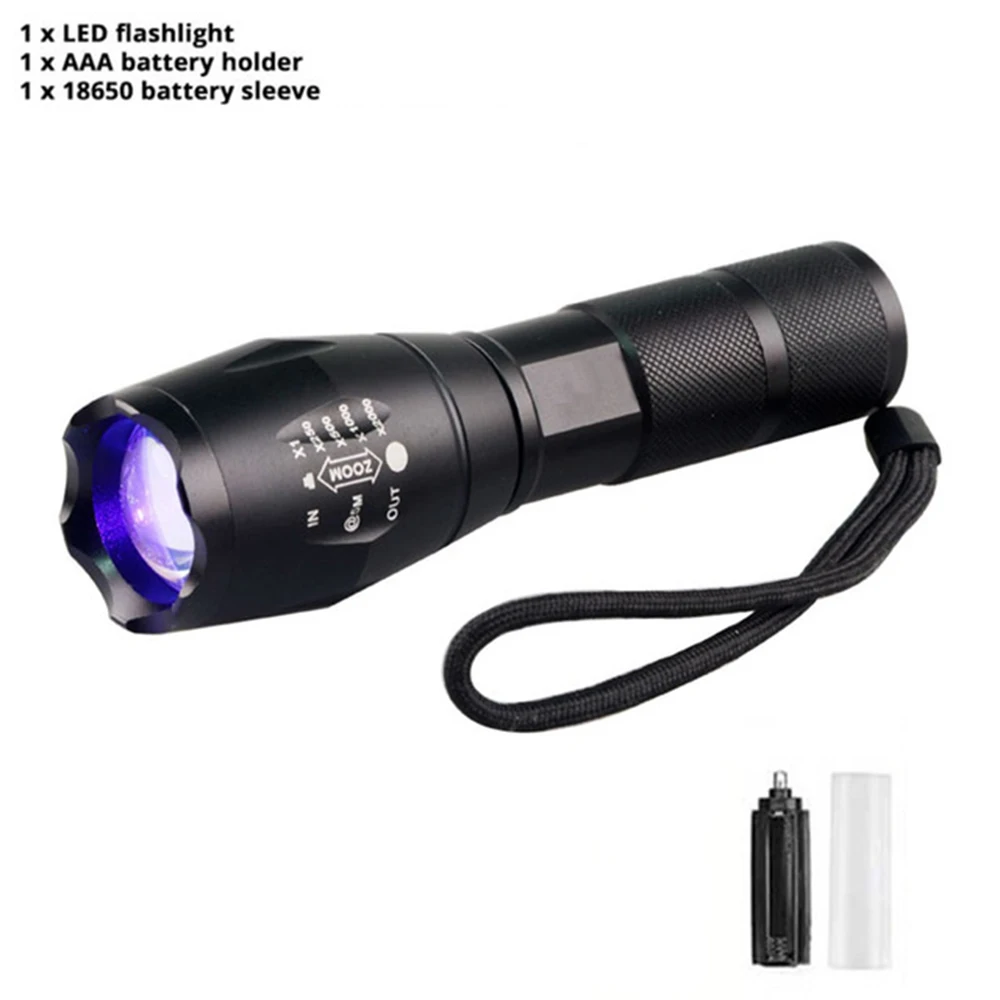 no battery TopCom Сильный 10 w с 390-395nm фиолетовый ультрафиолетовый свет диск Гольф Finder Тактический g700 Перезаряжаемые LED УФ - Испускаемый цвет: no battery