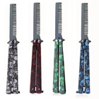 Расческа-бабочка из нержавеющей стали, складная тренировочная гребень-Бабочка 3D из титана, винтажная, гребень с бабочкой