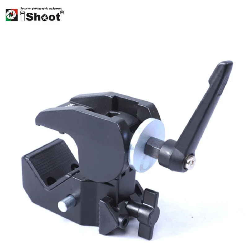 

iShoot Strong Metal Crab Clamp Pliers Camera Mount Support Studio Flash Bracket Holder for Tripod Light Stand Boom Max. 10kg