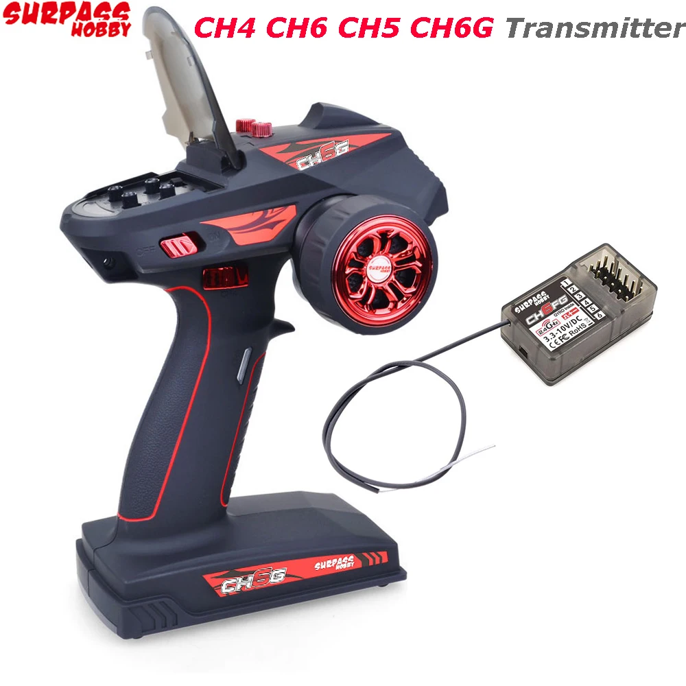 Радиопульт дистанционного управления SURPASS HOBBY 2,4G CH4 CH6 CH5 CH6G передатчик с приемником X6FG для радиоуправляемого автомобиля лодки гусеничного осевого типа 1/10 1/8