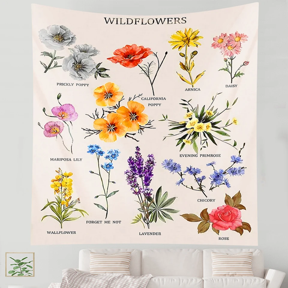 

Anlage wilde blume wandteppich hangen blumen referenz bild Hippie Bohemian tapisserie bunte psychedelic ins hause decorat