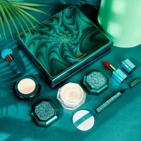 free ship 4pcsset makeup sets mushroom concealer powder lipstick waterproof eyeliner make up cosmetic kit set de maquillaje