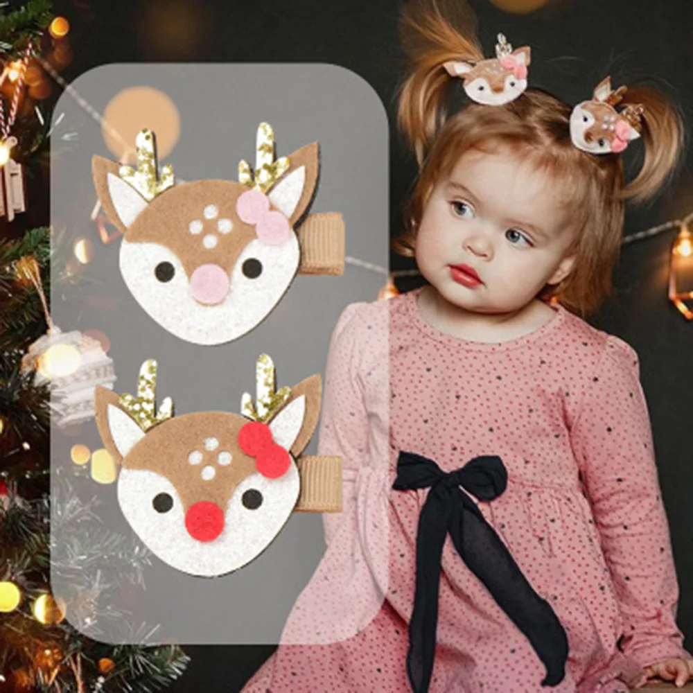 

Fashion Christmas Xmas Cute Deer Hair Clips Deer Antlers Girls Women Hairpins Hair Accessories