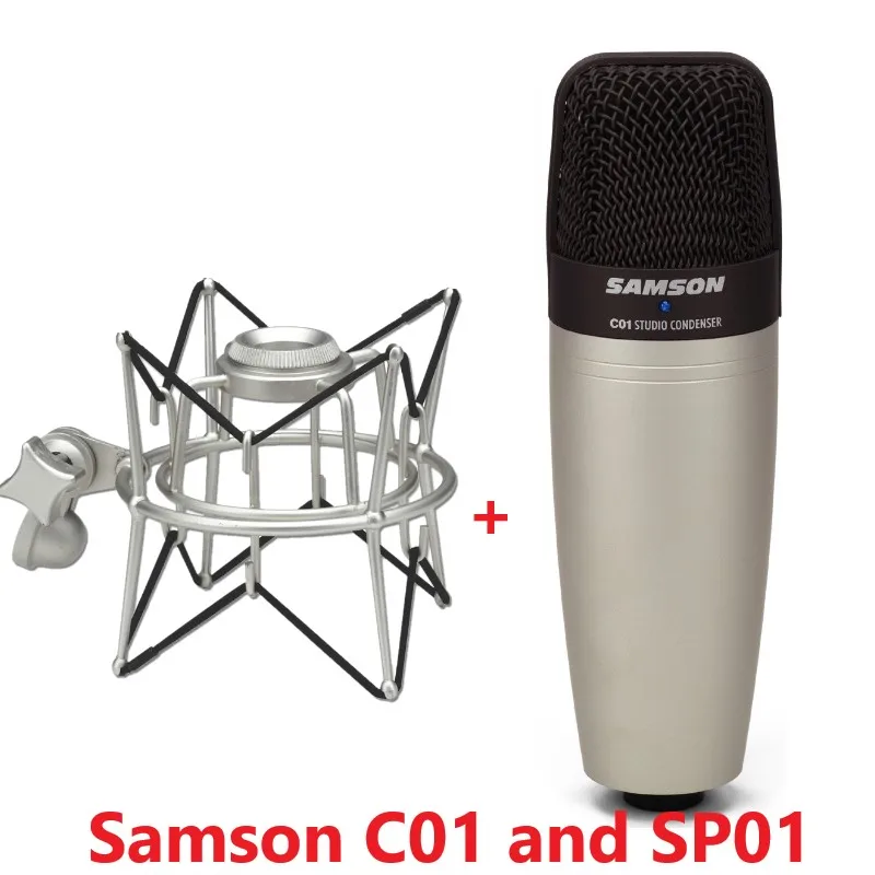 Конденсаторный микрофон SAMSON C01 и амортизирующее крепление SP01 для записи вокала