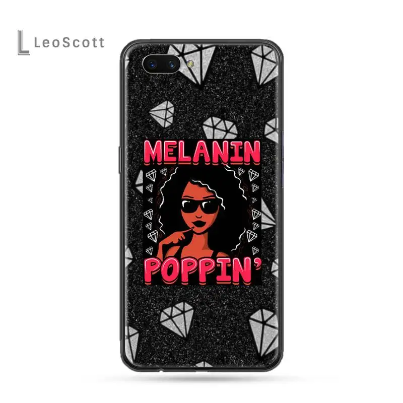 

Black Cool girl trend Phone Case For OPPO F 1S 7 9 K1 A77 F3 RENO F11 A5 A9 2020 A73S R15 REALME PRO Cover Shell Funda