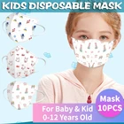10 шт., одноразовые маски для детей 3-12 лет