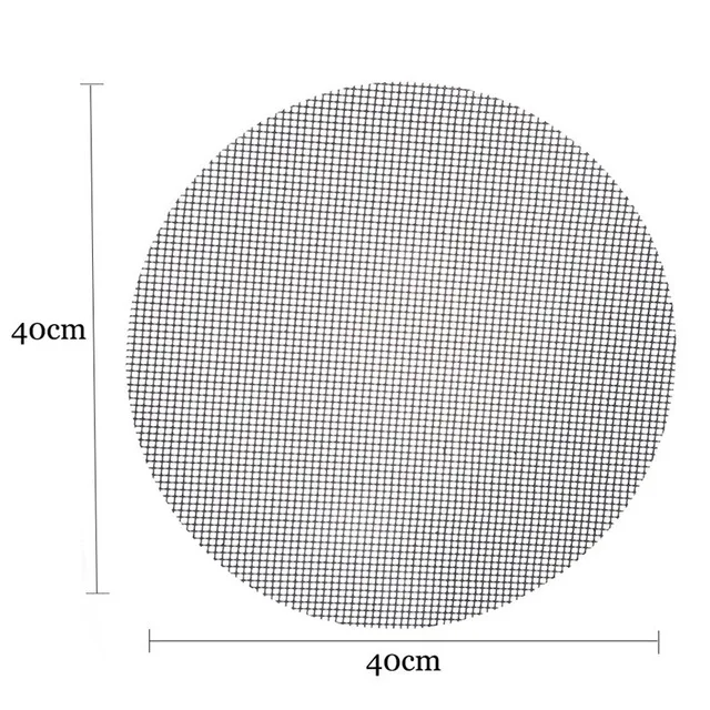 40cm round Антипригарные коврики для жарки барбекю высокой безопасности сетки Форма барбекю коврик с термостойкостью для активного отдыха - Цвет: 40cm round