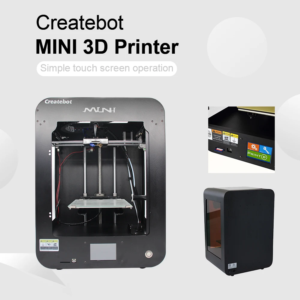 Children's Best Gift Build Size 150*150*220mm Createbot Mini 3D Printer with Touchscreen and Single Extruder