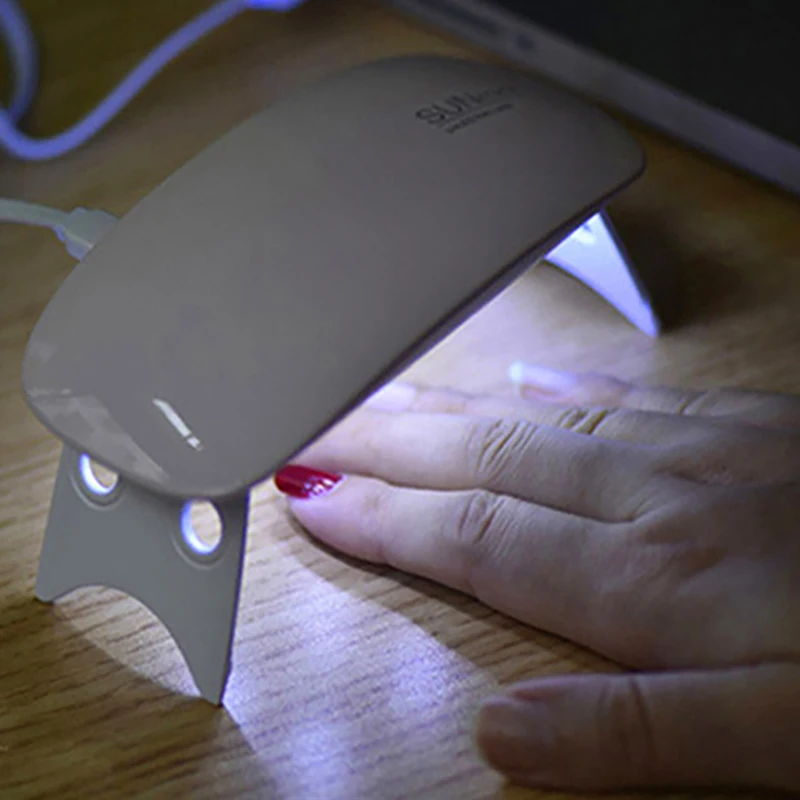 Сушилка для ногтей 6 Вт УФ светодиодная лампа портативный USB кабель домашнего