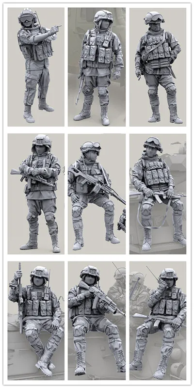 1/35 Resin Figure Model Kit Unassambled Unpainted//X313 (9 figures in Second picture) | Building Kits