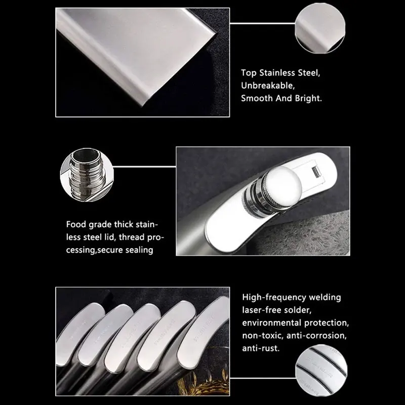 New 1 4 5 6 7 8 9 10 oz Stainless Steel Hip Flask with Funnel Pocket Alcohol Whiskey Screw Cap | Дом и сад