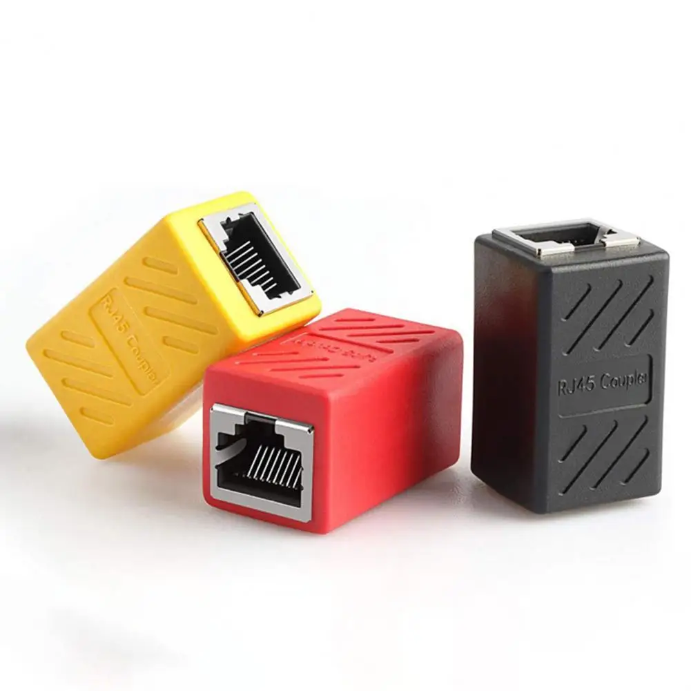 

Network Connector Dual Ports Plug Play Gold-plated Female to Female RJ45 Ethernet Cable Extender Network Splitter Adapter for TV