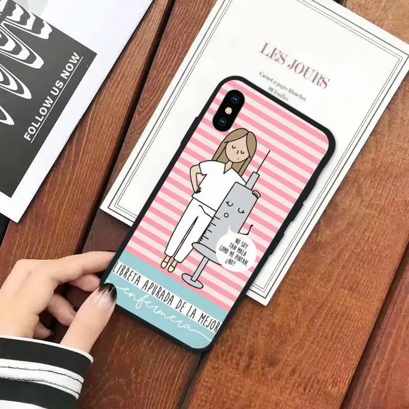 

Cartoon Medicine Doctor Nurse Phone Case for iPhone 11 12 mini pro XS MAX 8 7 6 6S Plus X 5S SE 2020 XR