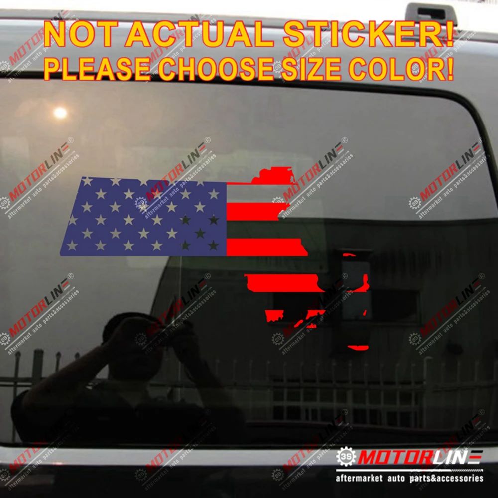 Массачусетс Государственный Флаг США Наклейка автомобиля винил выбрать размер