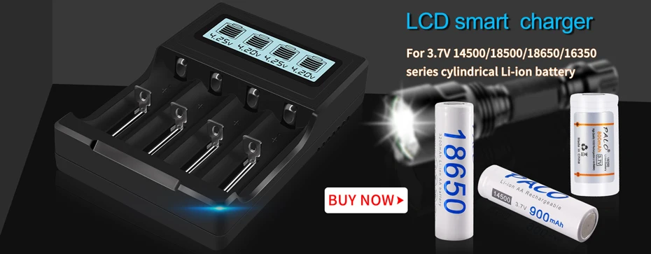 PALO C905W 4 слота ЖК-дисплей Умный интеллектуальный аккумулятор зарядное устройство для AA/AAA NiCd NiMh аккумуляторные батареи