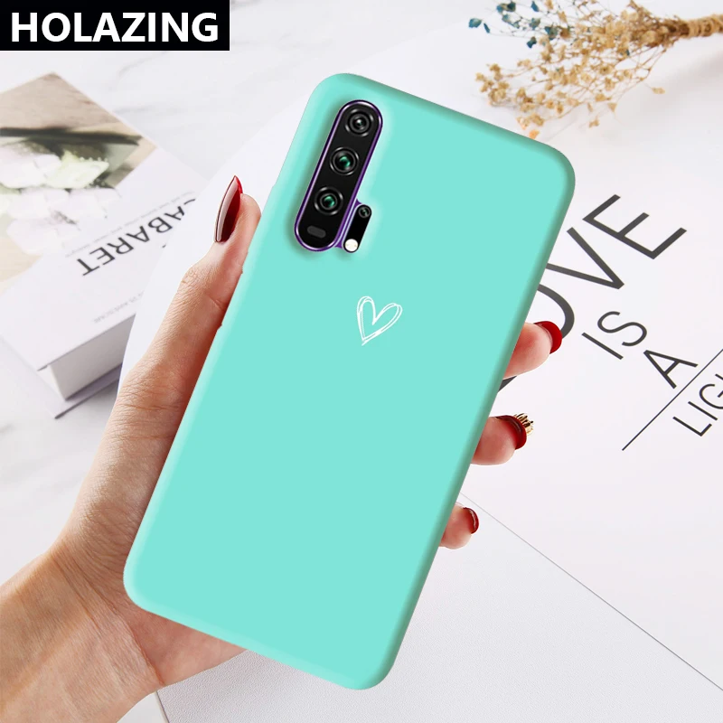 Цветной чехол для Huawei Honor 20 Pro 9X мягкий силиконовый подходящего цвета с конфетными