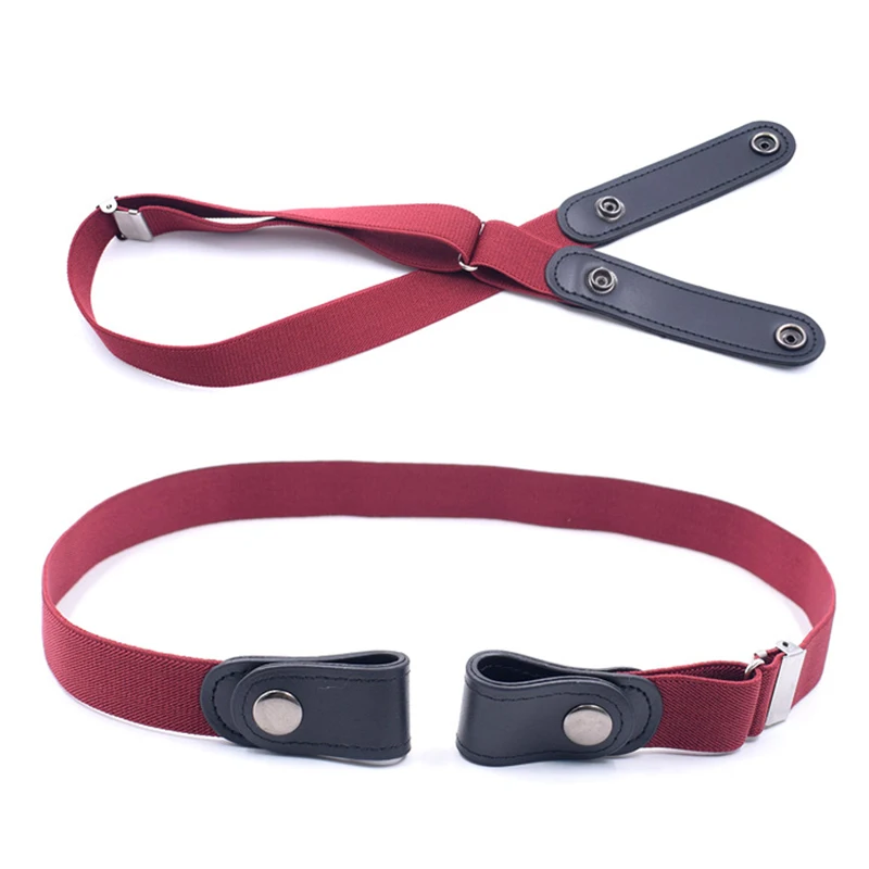 Ремень эластичный без пряжки для мужчин и женщин пояс джинсов штанов удобный