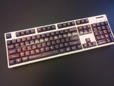 1 комплект 60/87/104 ключи под дерево PBT сублимационный Шапки белая освещенная контржурным светом механическая клавиатура Шапки для MX Переключатель