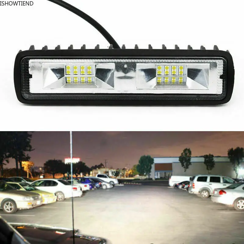 

12V 60W Car Headlight LED Light Headlamp 6000K Pure White Lights SUV Work Lighting Bulb Spot Beam Off Road Driving Fog Roof Lamp
