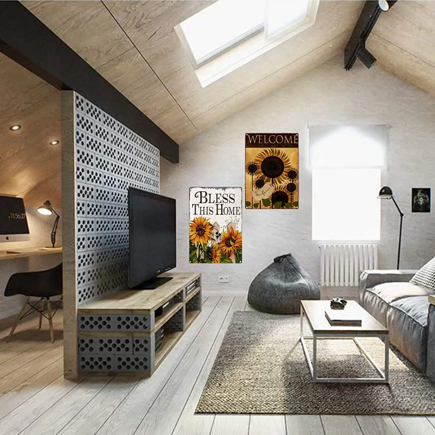 Цветочный Подсолнух винтажный барный знак примитивный деревенский фермерский