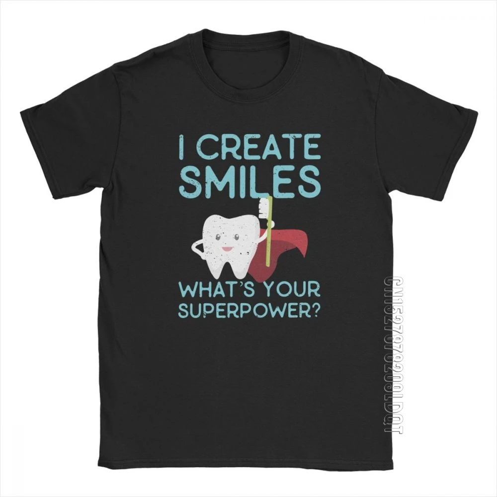 Футболка мужская с надписью I Create Smile винтажная Базовая тенниска круглым вырезом