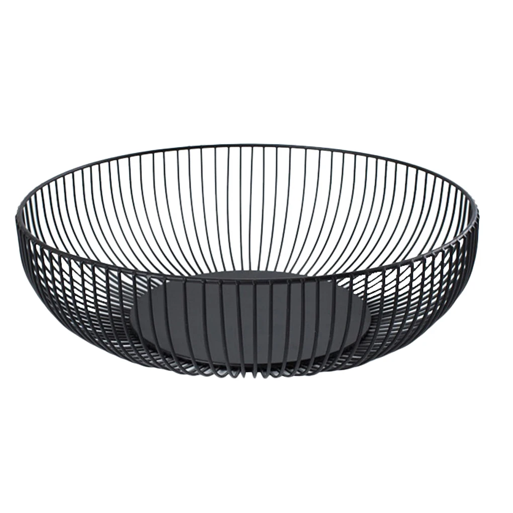 

Countertop Wire Fruit Storage Basket Kitchen Drain Rack Fruit Vegetable Storage Holder Snack Tray Bowl Table Storage