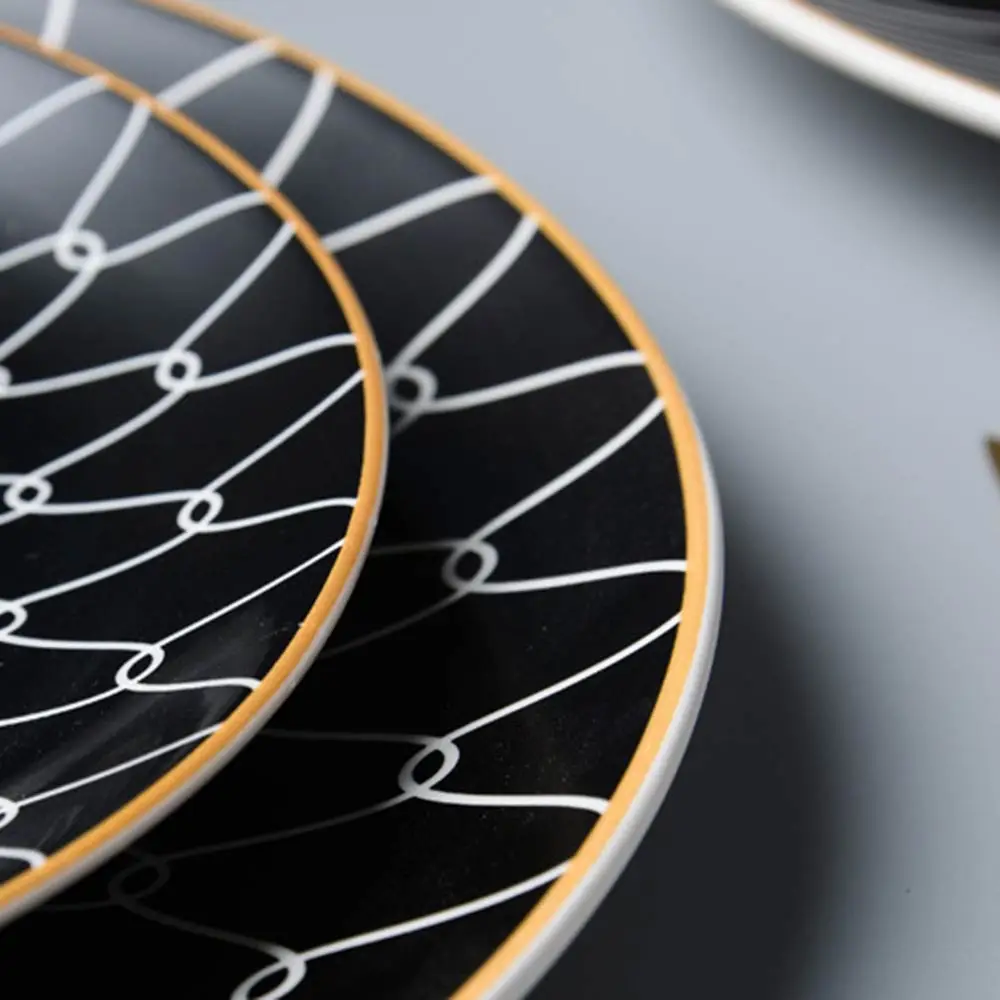 8 дюймов геометрический Керамика завтрак в западном стиле блюдо Зебра десерт