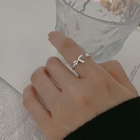 fashion jewelry sweet bow ring delicate design open hot selling high quality aaa zircon ring for girl fine accessories gift