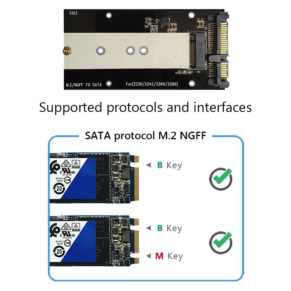 Чехол для внешнего жесткого диска с портом able M.2 NGFF в SATA USB3.0/2 0 2 5 дюйма |