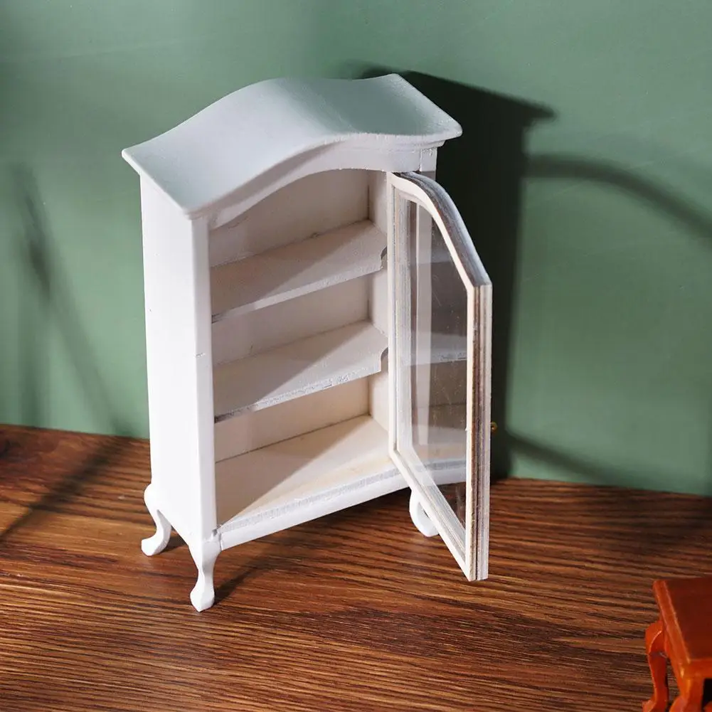 

1:12DIY Dollhouse Model Miniature Collection Cabinet Crafts Simulation Furniture Furniture Mini Cabinet Display Cabinet A8O9