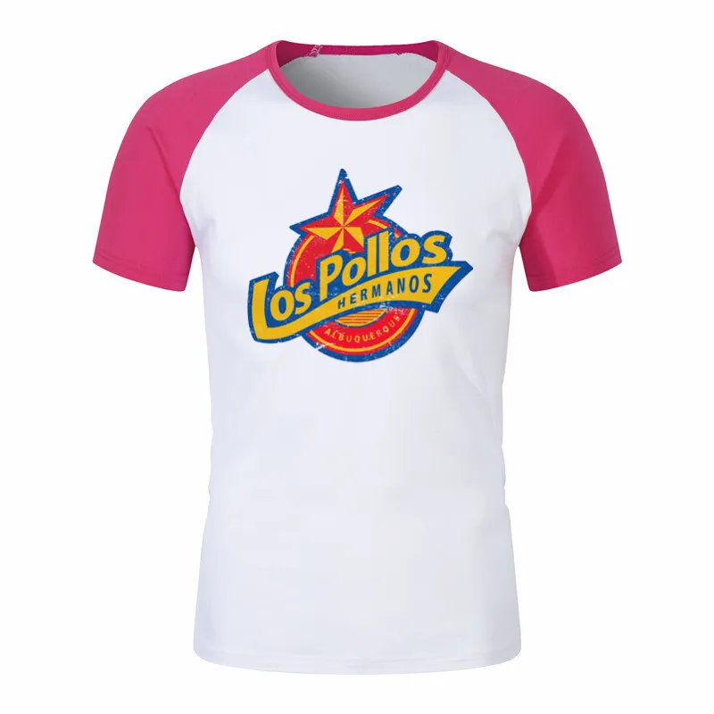 Мужская модная футболка LOS POLLOS футболка с надписью Hermanos Chicken Brothers повседневные футболки с короткими рукавами хипстерская уличная одежда топы - Цвет: P1754C-pink