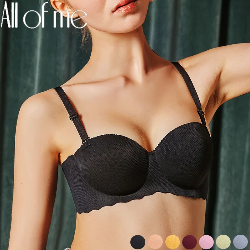 

Women's Bra Strap Removable Bras Lingerie Female Sexy Push Up Bras Wireless Seamless Underwear Invisible Bralette Brassiere