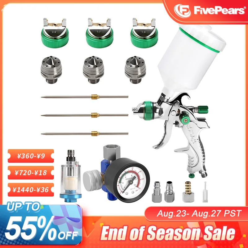 FivePears краскопульт пневмо инструмент，сопло для краскопульта регулятор давления