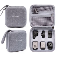 action 2 storage bag waterproof oxford fabric hard cover shell travel carrying case handbag for dji action 2 camera accessories