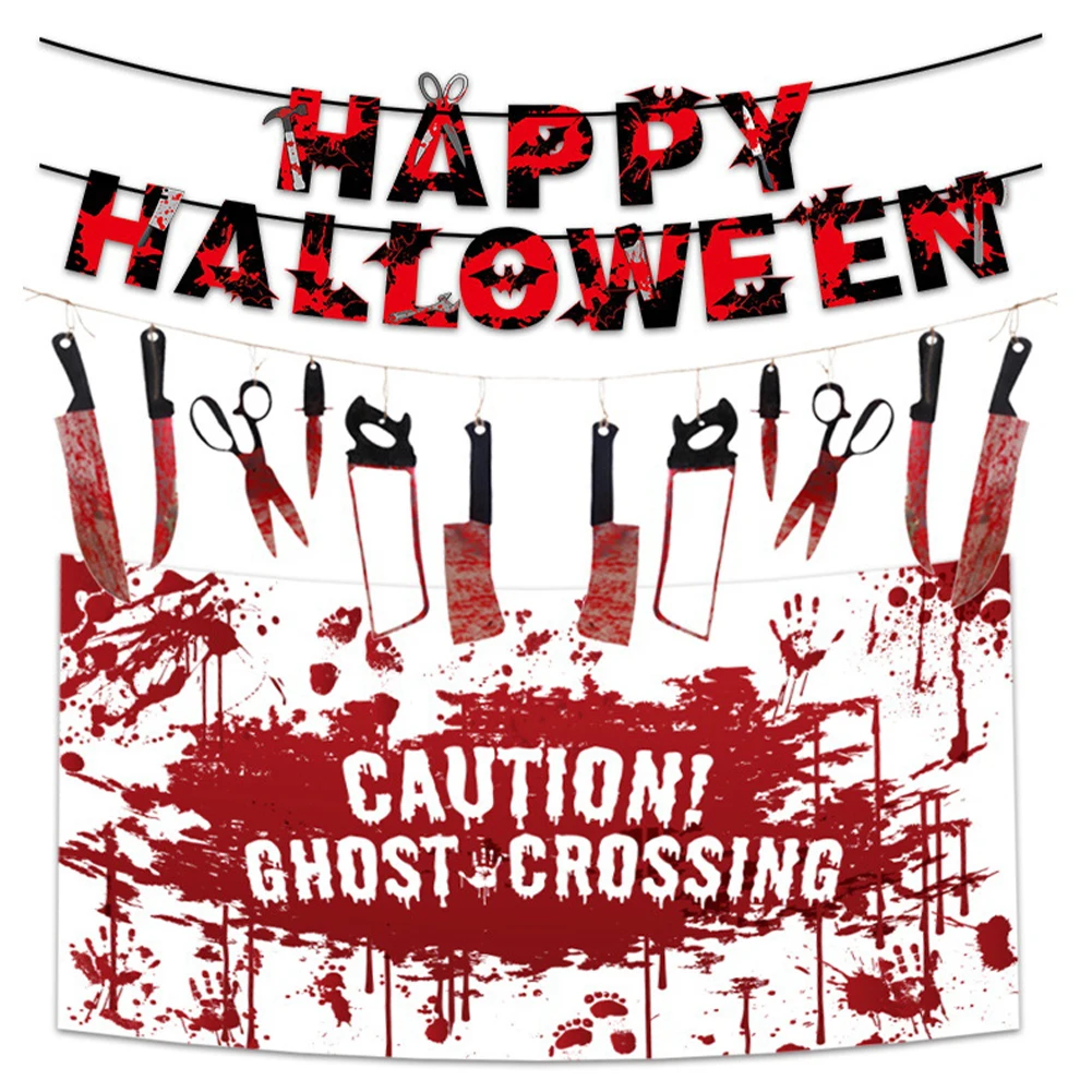 Баннер на Хэллоуин набор кровавой гирлянды тематические аксессуары для