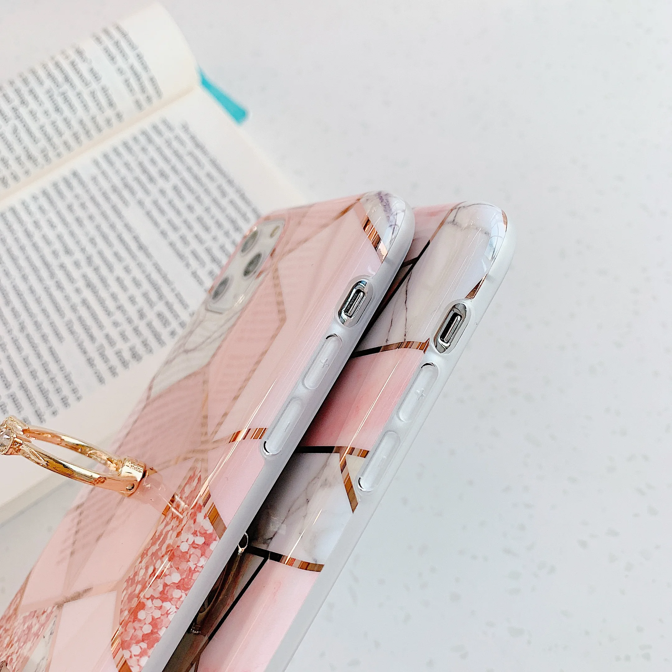 Чехол для телефона LACK для iPhone 11 11Pro Max XR X XS Max 6 6S 7 8Plus Роскошный Мраморный чехол с кольцом-подставкой