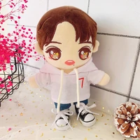 20cm baby clothes star baby doll dress up xiao zhan idol plush doll clothes suit puppet t shirt clothes pants suit gifts