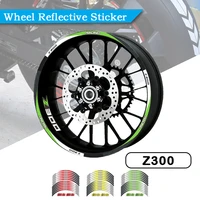 strips motorcycle wheel tire stickers car reflective rim tape motorbike bicycle auto decals for kawasaki z300 z 300