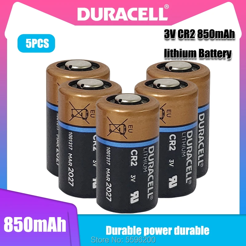 5 шт. DURACELL CR2 CR15H270 CR15270 5046LC KCR2 3V литиевая Батарея для Камера дальномер сигнализации